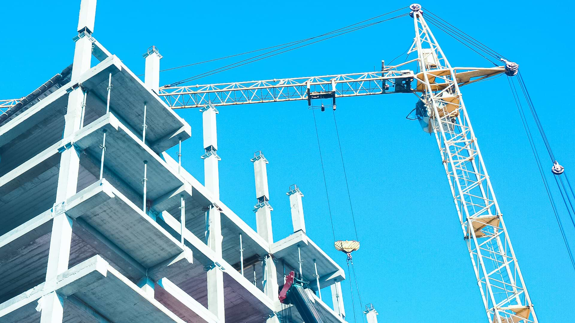 A Crane Working on a New Building