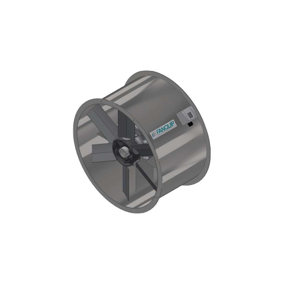 Direct Drive Axial Flow Fan Angle Solid View