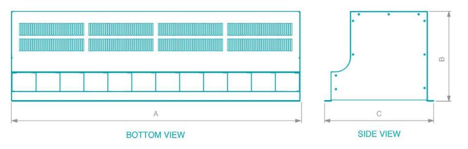 Dimensions for Fanquip's Air Curtain