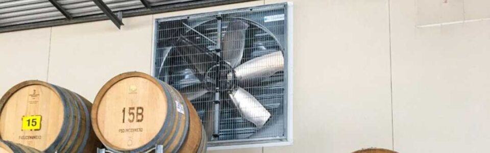 Fanquip End Wall Exhaust Fan used in a Winery